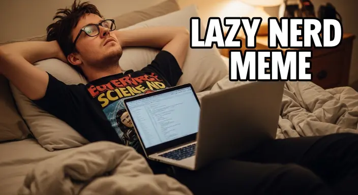 Lazy Nerd Meme Wishes & Quotes