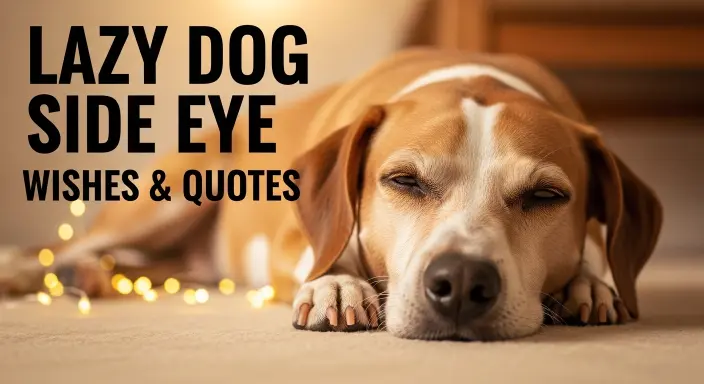 Lazy Dog Side Eye Wishes & Quotes