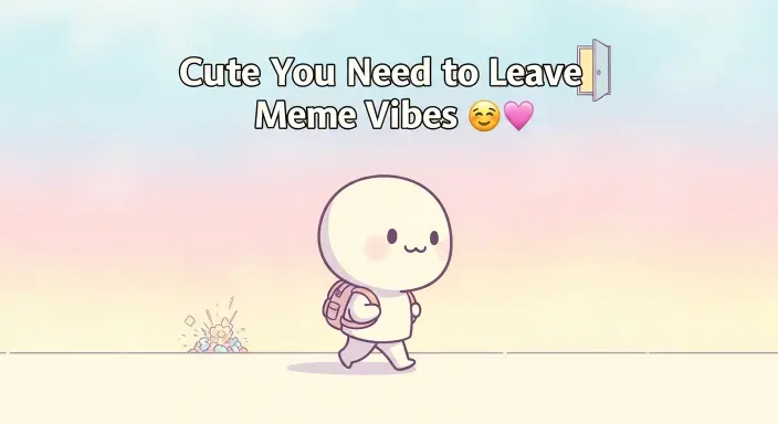 Cute You Need to Leave Meme Vibes
