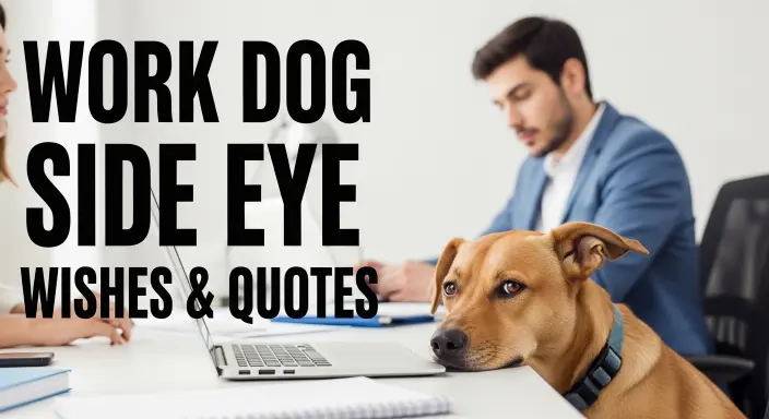 Work Dog Side Eye Wishes & Quotes