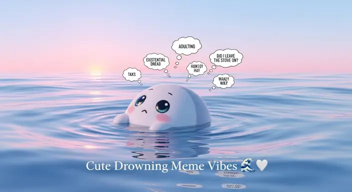 Cute Drowning Meme Vibes