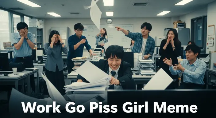 Work & Study Go Piss Girl Meme Lines 