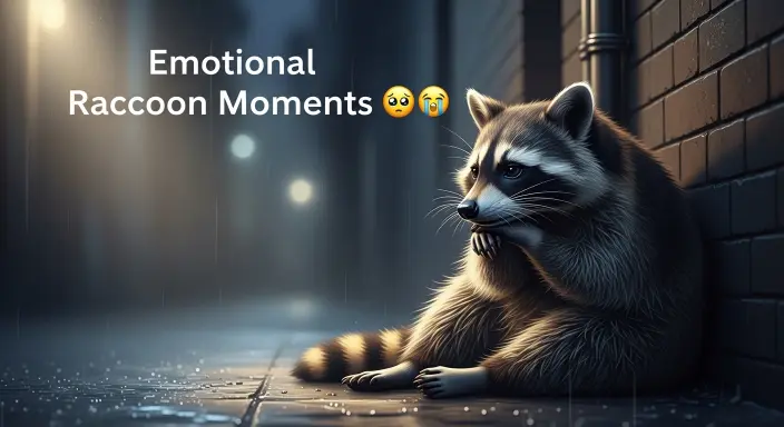 Emotional Raccoon Moments