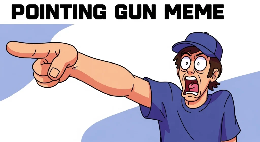 Pointing gun meme