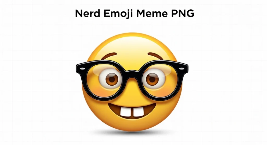 Nerd emoji meme png
