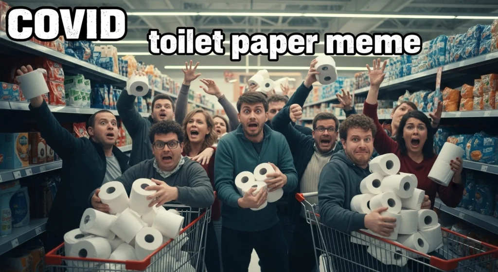 COVID toilet paper meme
