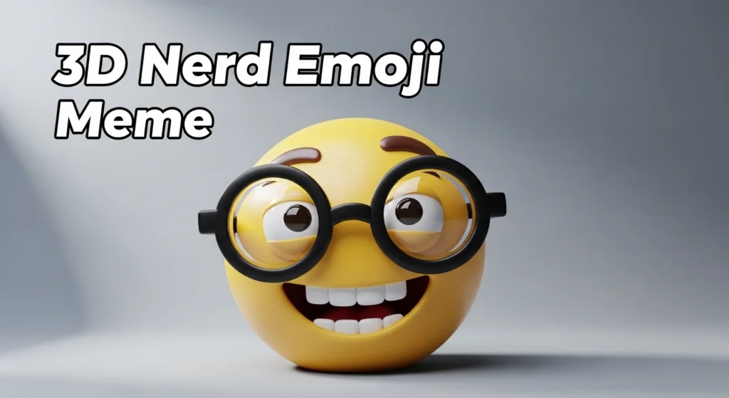 3D Nerd emoji meme