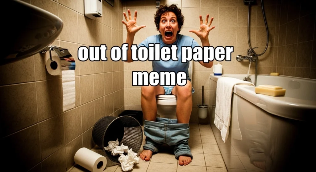 Out of toilet paper meme