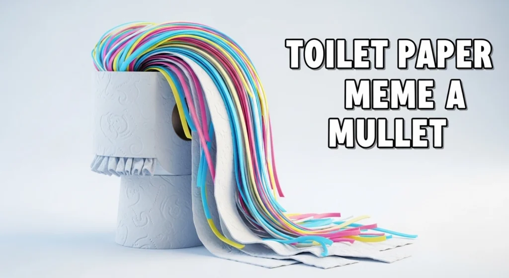 Toilet paper meme mullet