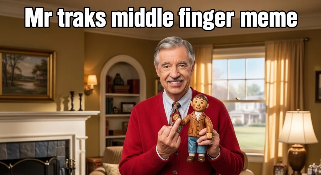 Mr Rogers middle finger meme