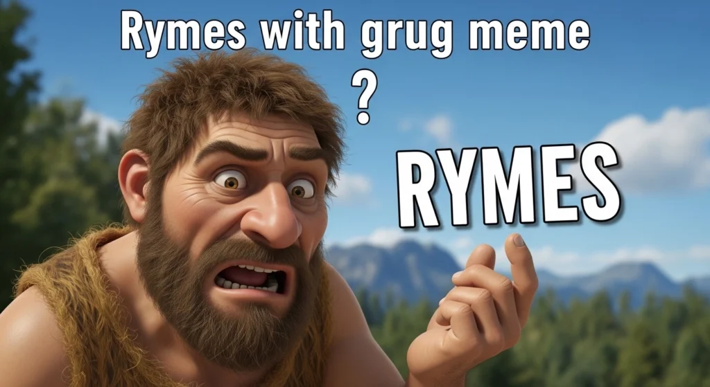 Rymes With Grug Meme