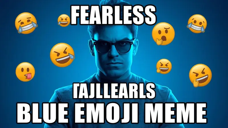 Fearless Blue Emoji Meme 