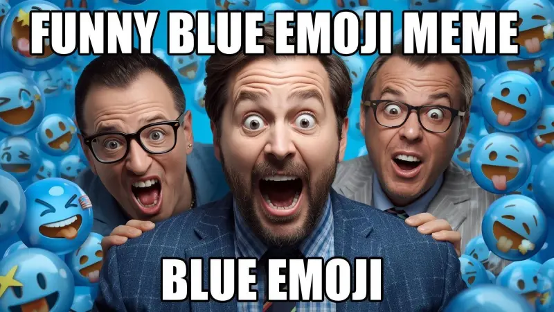 Funny Blue Emoji Meme 