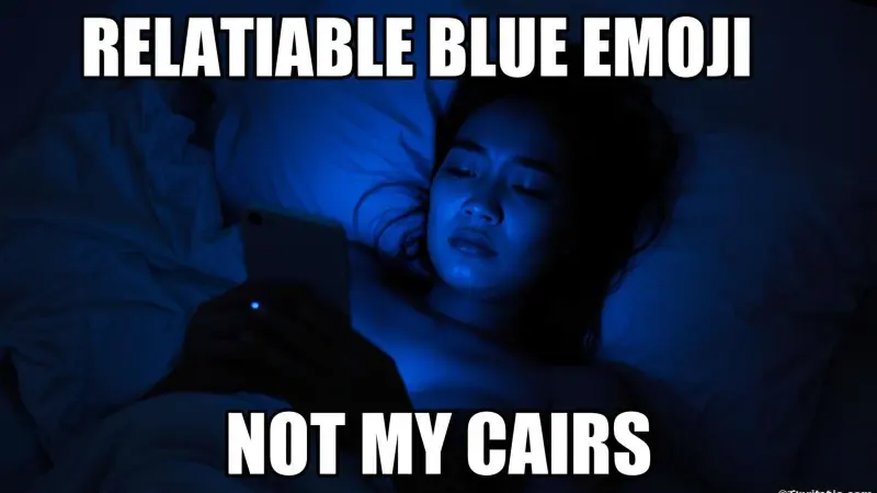 Relatable Blue Emoji Meme 
