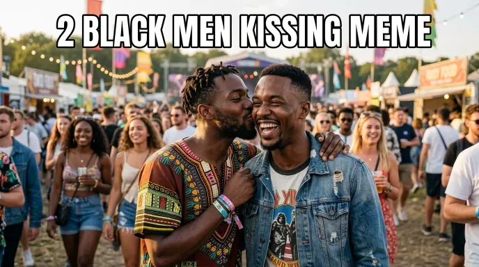 2 Black Men Kissing Meme