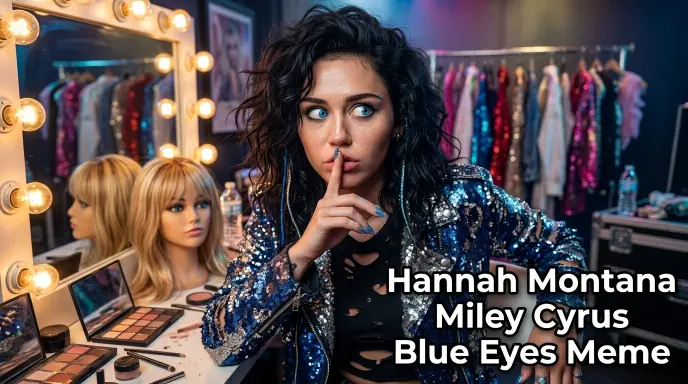 Hannah Montana Miley Cyrus Blue Eyes Meme