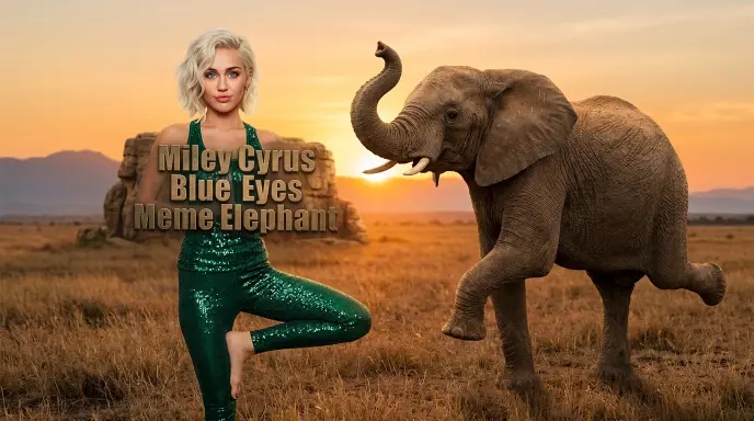 Miley Cyrus Blue Eyes Meme Elephant