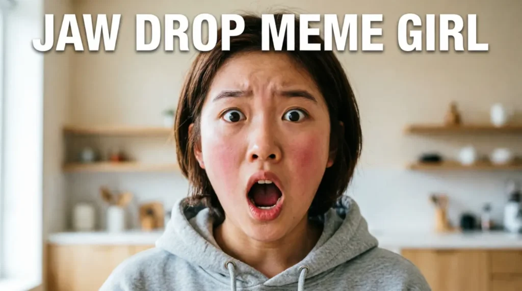 Jaw Drop Meme Girl