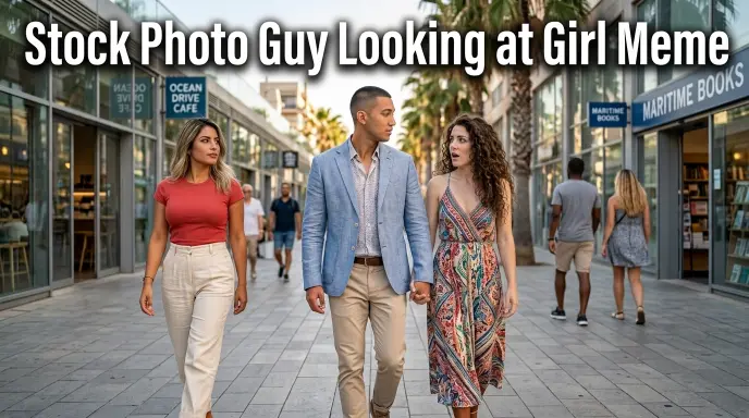 Stock Photo Guy Looking at Girl Meme
