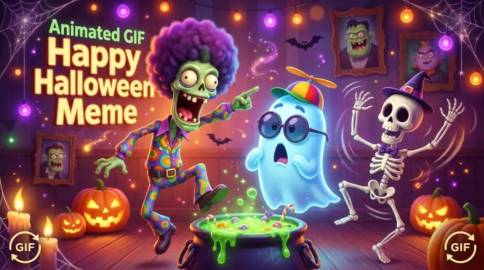 Animated GIF Happy Halloween Meme